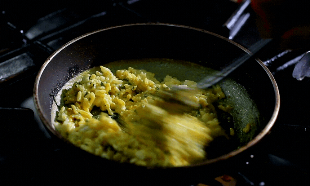 Reheating Risotto in a Pan