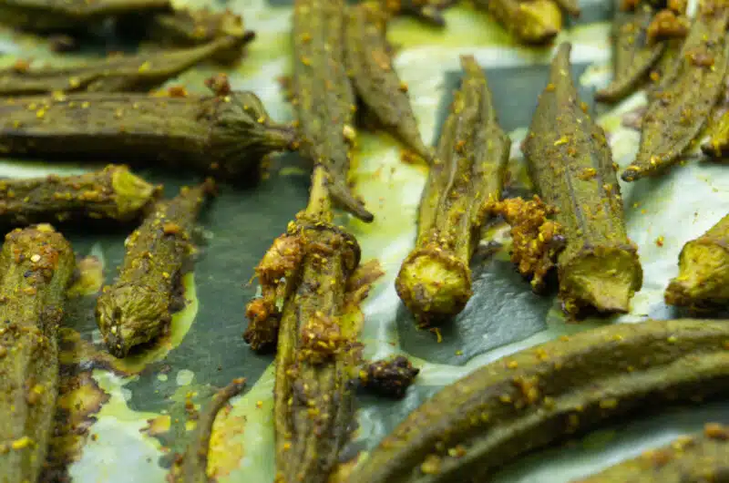 Roasted Okra with Indian Spices