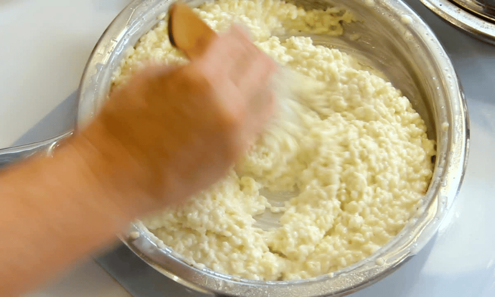 Stirring Risotto in a Pan