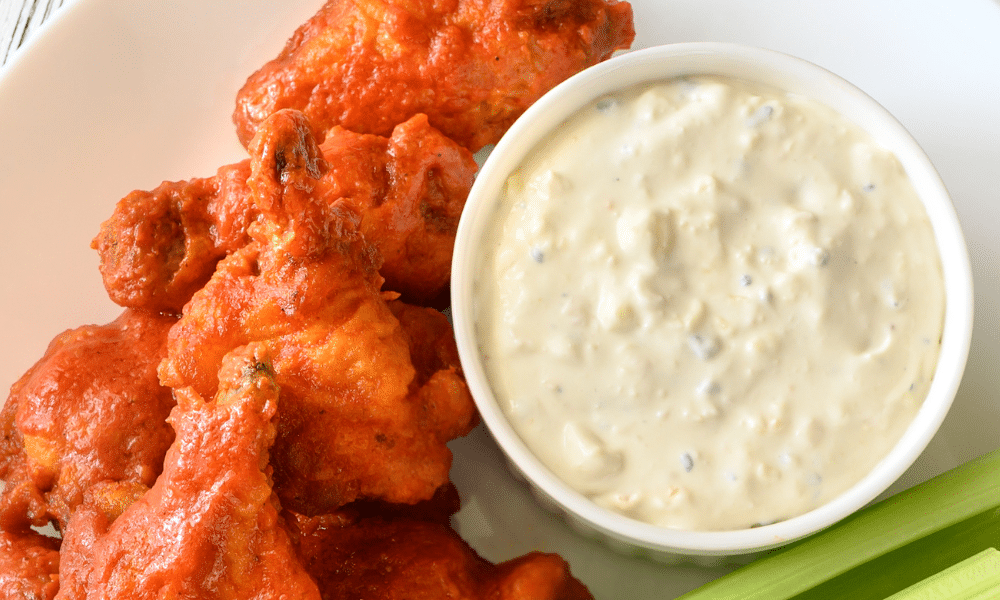 Buffalo Chicken with Blue Cheese Dip