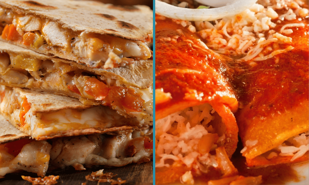 Quesadilla vs Enchilada