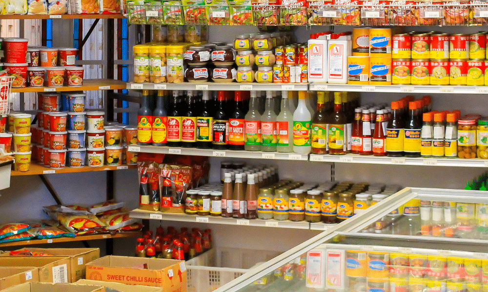 Asian Supermarket Shelves