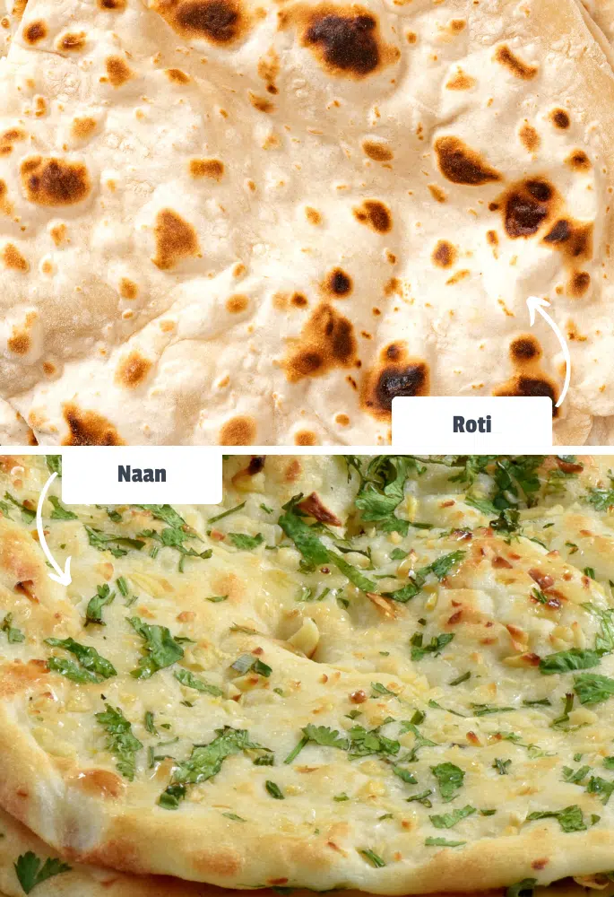 Roti vs Naan