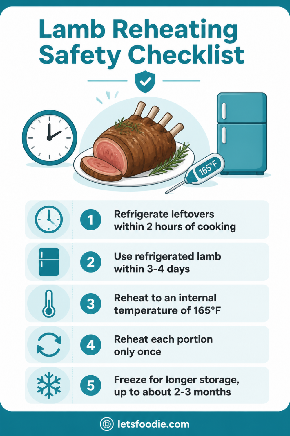 How to Reheat Lamb infographic