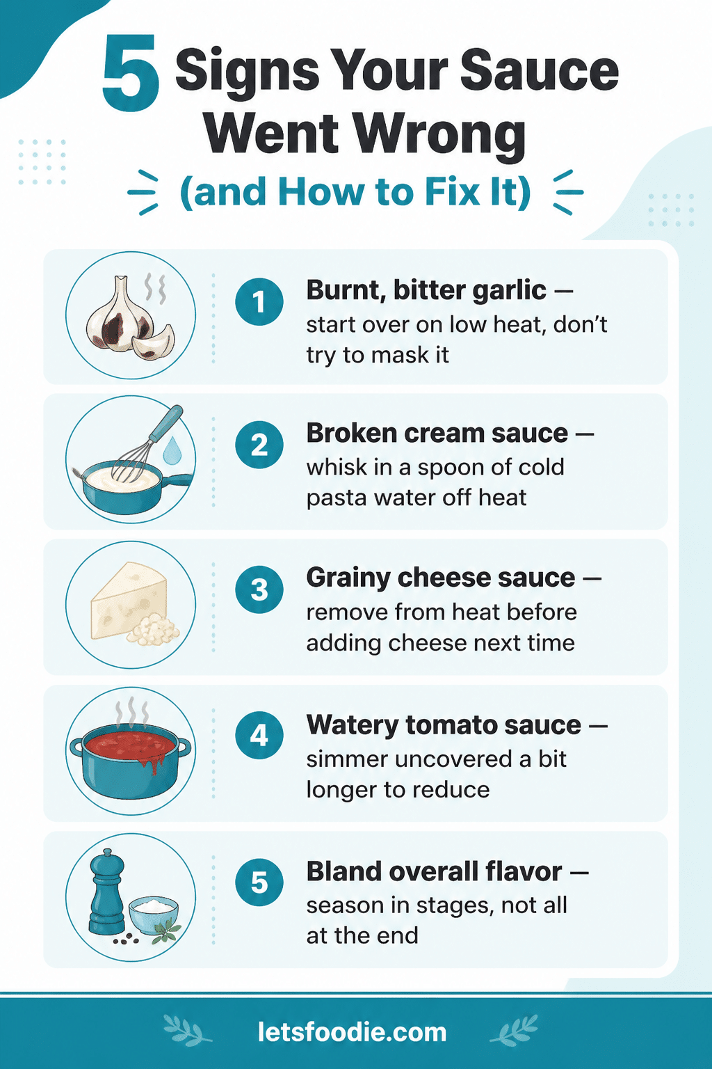 15 Types of Pasta Sauce You Should Know infographic