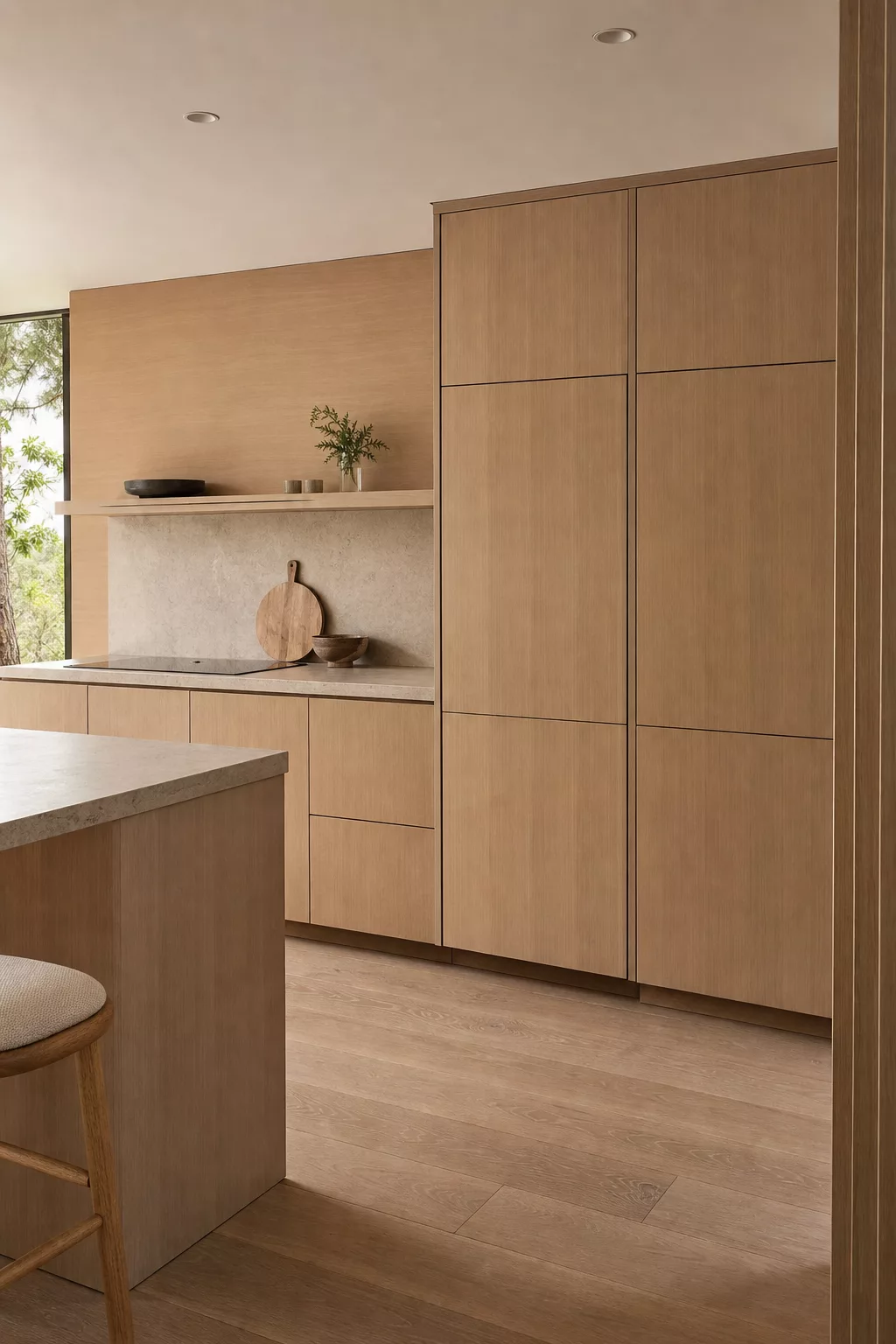 Integrated Appliances Behind Panels