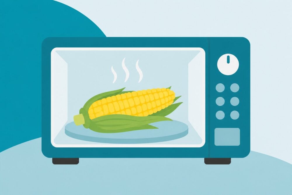 How to Microwave Corn on the Cob in the Husk